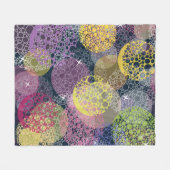 Abstrakter Niedlicher Polka-Dot-Kreis Fleecedecke (Vorderseite (Horizontal))