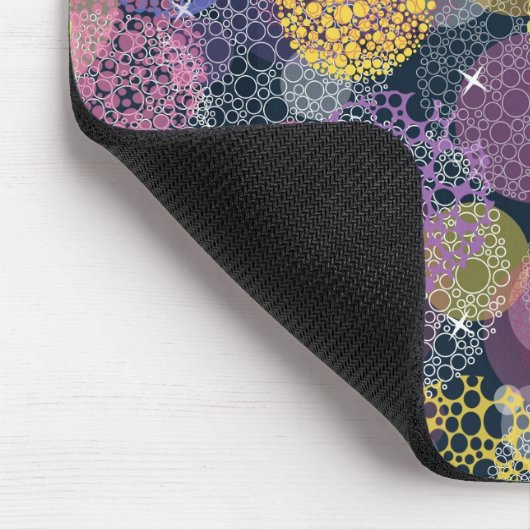Abstrakter Niedlicher Polka-Dot-Kreis Mousepad (Ecke)