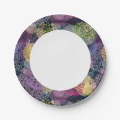 Abstrakter Niedlicher Polka-Dot-Kreis Pappteller (Vorderseite)