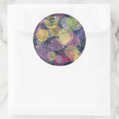 Abstrakter Niedlicher Polka-Dot-Kreis Runder Aufkleber (Tasche)