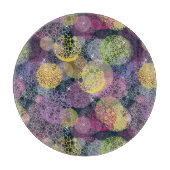 Abstrakter Niedlicher Polka-Dot-Kreis Schneidebrett (Vorderseite)