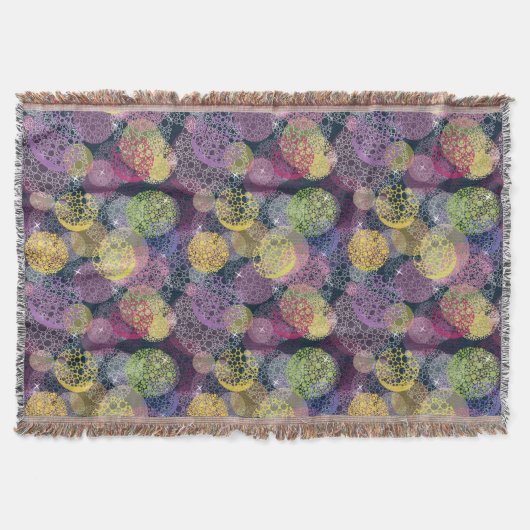 Abstrakter niedlicher Polka-Punkt-Kreis Decke (Vorderseite)