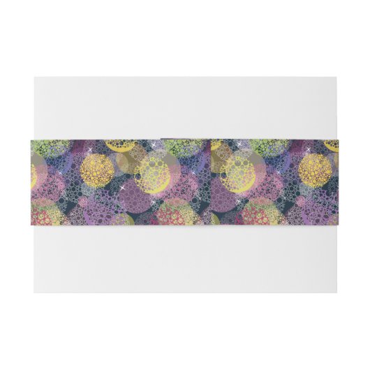 Abstrakter niedlicher Polka-Punkt-Kreis Einladungsbanderole (Rückseitenbeispiel)