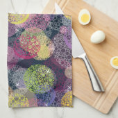 Abstrakter niedlicher Polka-Punkt-Kreis Handtuch (Viertel Falte)