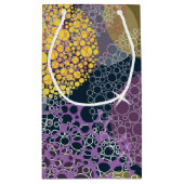 Abstrakter niedlicher Polka-Punkt-Kreis Kleine Geschenktüte (Rückseite)