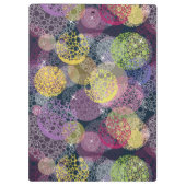 Abstrakter niedlicher Polka-Punkt-Kreis Klemmbrett (Rückseite)