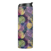 Abstrakter niedlicher Polka-Punkt-Kreis Thermosbecher (Nach links gedreht)