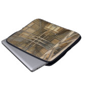 Abstrakter Notebook-Sieb auf der Dachterrasse Laptopschutzhülle (Vorne Knopf)