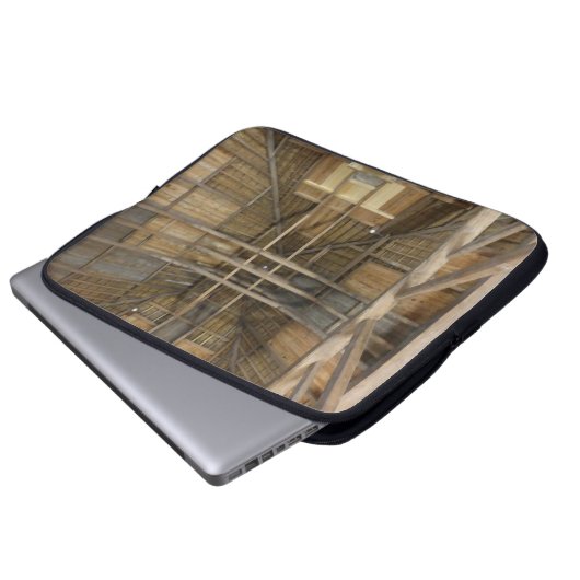 Abstrakter Notebook-Sieb auf der Dachterrasse Laptopschutzhülle (Vorne Knopf)