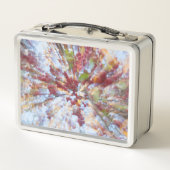 Abstrakter Obstbaum Metall Brotdose (Rückseite)