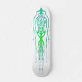 Abstrakter Octopus Tribal Tintenfisch Tattoo Desig Skateboard (Vorne)