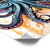 Abstrakter Oktopus Poster (Ecke)
