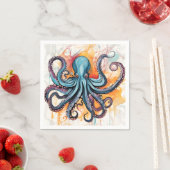 Abstrakter Oktopus Serviette (Beispiel)