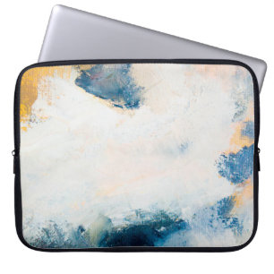 Abstrakter Öltexturhintergrund. Farbe auf Leinwand Laptopschutzhülle