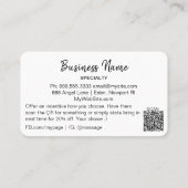 *~* Abstrakter Ombre Pastel Peach Girl Logo QR Cod Visitenkarte (Rückseite)