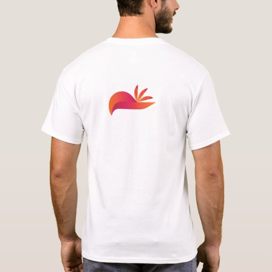 Abstrakter Orange-Bird-T - Shirt (Rückseite)