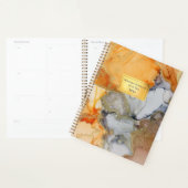 Abstrakter Orange Black Gold Foil Namensgeber Planer (Anzeige)