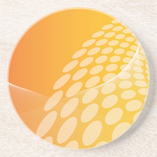 Abstrakter Orange Geometric Sandstone Untersetzer (Vorne)