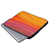 Abstrakter Orange Swirt Notebook-Bildschirm Laptopschutzhülle (Vorne Knopf)