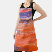 Abstrakter orangefarbener und blauer Hintergrund a Schürze (InSitu)