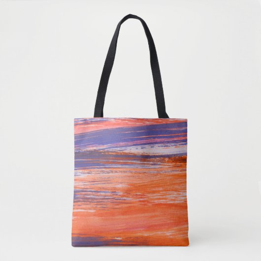 Abstrakter orangefarbener und blauer Hintergrund a Tasche (Vorderseite)