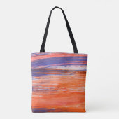 Abstrakter orangefarbener und blauer Hintergrund a Tasche (Rückseite)