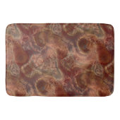 abstrakter orangefarbener und roter Marmor Badematte (Vorderseite)