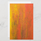 Abstrakter Orangenbaum Briefpapier (Vorne/Hinten)