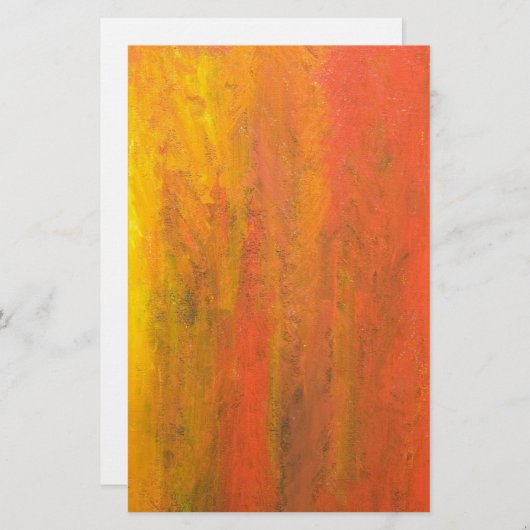 Abstrakter Orangenbaum Briefpapier (Vorne/Hinten)