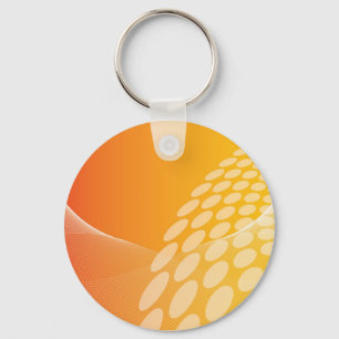 Abstrakter orangener geometrischer Schlüsselanhäng Schlüsselanhänger