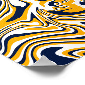 Abstrakter Orangenfluss Poster (Ecke)