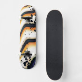 Abstrakter Oranger Fluss – Moderne Fette Grafik Skateboard (Vorderseite)