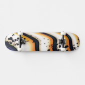 Abstrakter Oranger Fluss – Moderne Fette Grafik Skateboard (Horizontal)