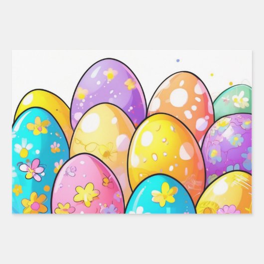 Abstrakter Ostereier Geschenkpapier Set (Vorderseite 3)