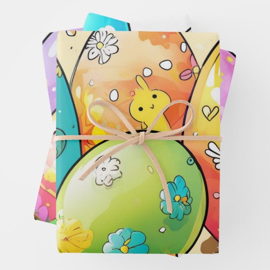 Abstrakter Ostereier Geschenkpapier Set (Beispiel)