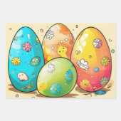 Abstrakter Ostereier Geschenkpapier Set (Vorderseite)