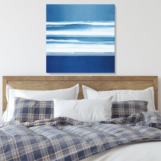 Abstrakter Ozean - Canvas drucken Leinwanddruck (Insitu (Schlafzimmer))