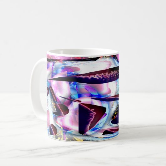 Abstrakter Ozean Kaffeetasse (Vorderseite Links)