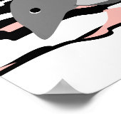 Abstrakter Ozean-Springer bei Sonnenaufgang Poster (Ecke)