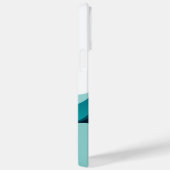 Abstrakter Ozean Waves Sun Minimal Blue White Case-Mate iPhone Hülle (Rückseite / Rechts)