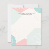 Abstrakter Ozeankorallenhochzeit Einladungs-BUDGET (Rückseite)