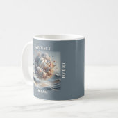 Abstrakter Ozeantraum Kaffee Kaffeetasse (Vorderseite Links)