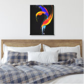 Abstrakter Paint Spritzer Bird of Paradise Leinwanddruck (Insitu (Schlafzimmer))