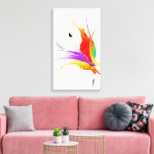 Abstrakter Paint Spritzer Bird of Paradise Leinwanddruck (Insitu (Wohnzimmer))
