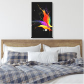 Abstrakter Paint Spritzer Bird of Paradise Leinwanddruck (Insitu (Schlafzimmer))