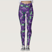 Abstrakter Paint-Spritzer Leggings (Vorderseite)