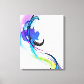 Abstrakter Paint Spritzer Morning Glory Leinwanddruck (Vorderseite)