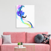 Abstrakter Paint Spritzer Morning Glory Leinwanddruck (Insitu (Wohnzimmer))