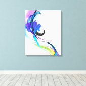 Abstrakter Paint Spritzer Morning Glory Leinwanddruck (Insitu (Holzboden))