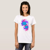 Abstrakter Paint Spritzer Women's Basic T - Shirt (Vorne ganz)